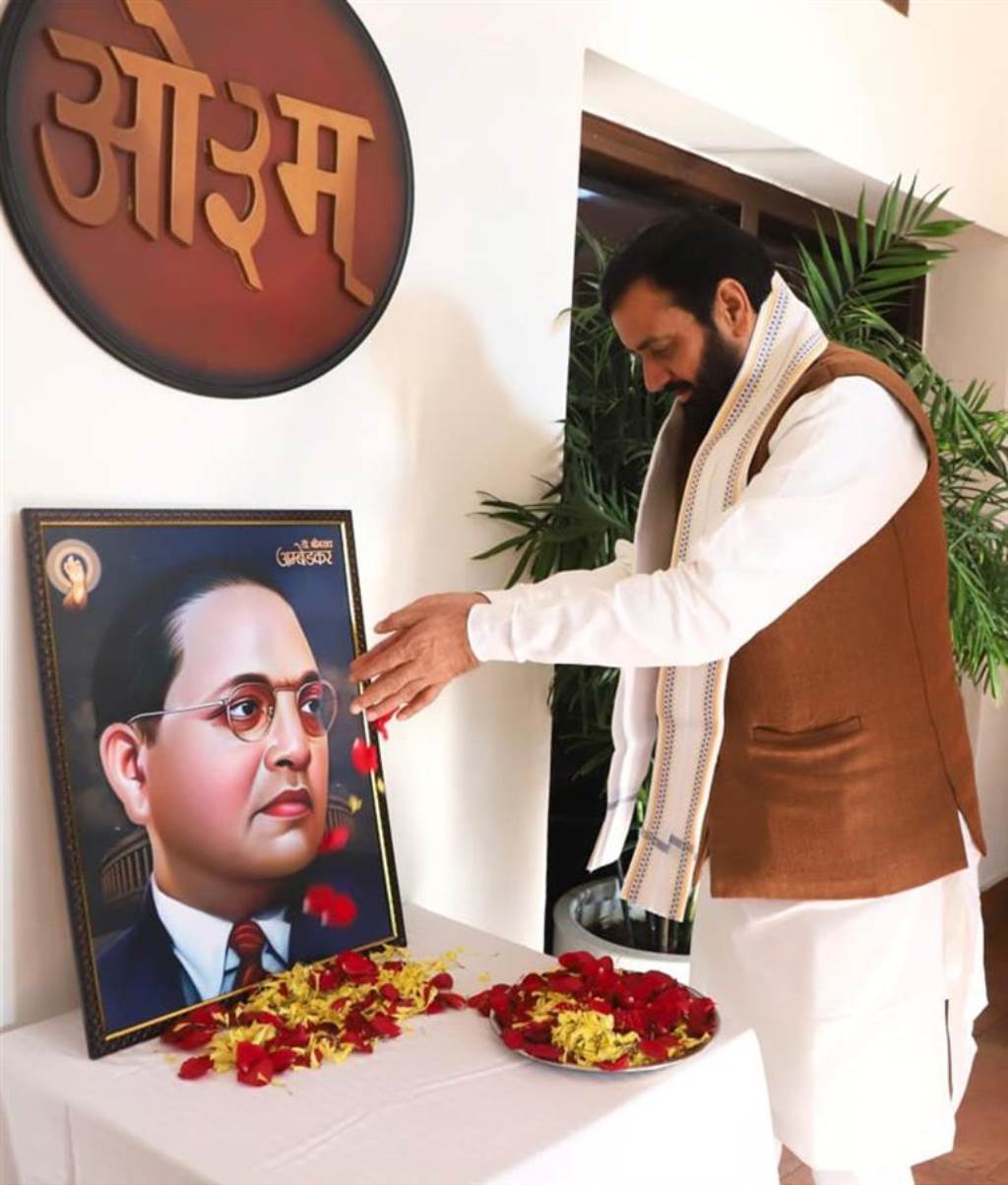 Chief Minister Naib Singh Saini paid homage to the architect of the Constitution Dr Bhimrao Ambedkar on his Mahaparinirvana Diwas